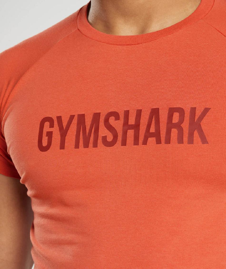 T Shirts Gymshark Apollo Hombre Rojas | CO 3367QMA